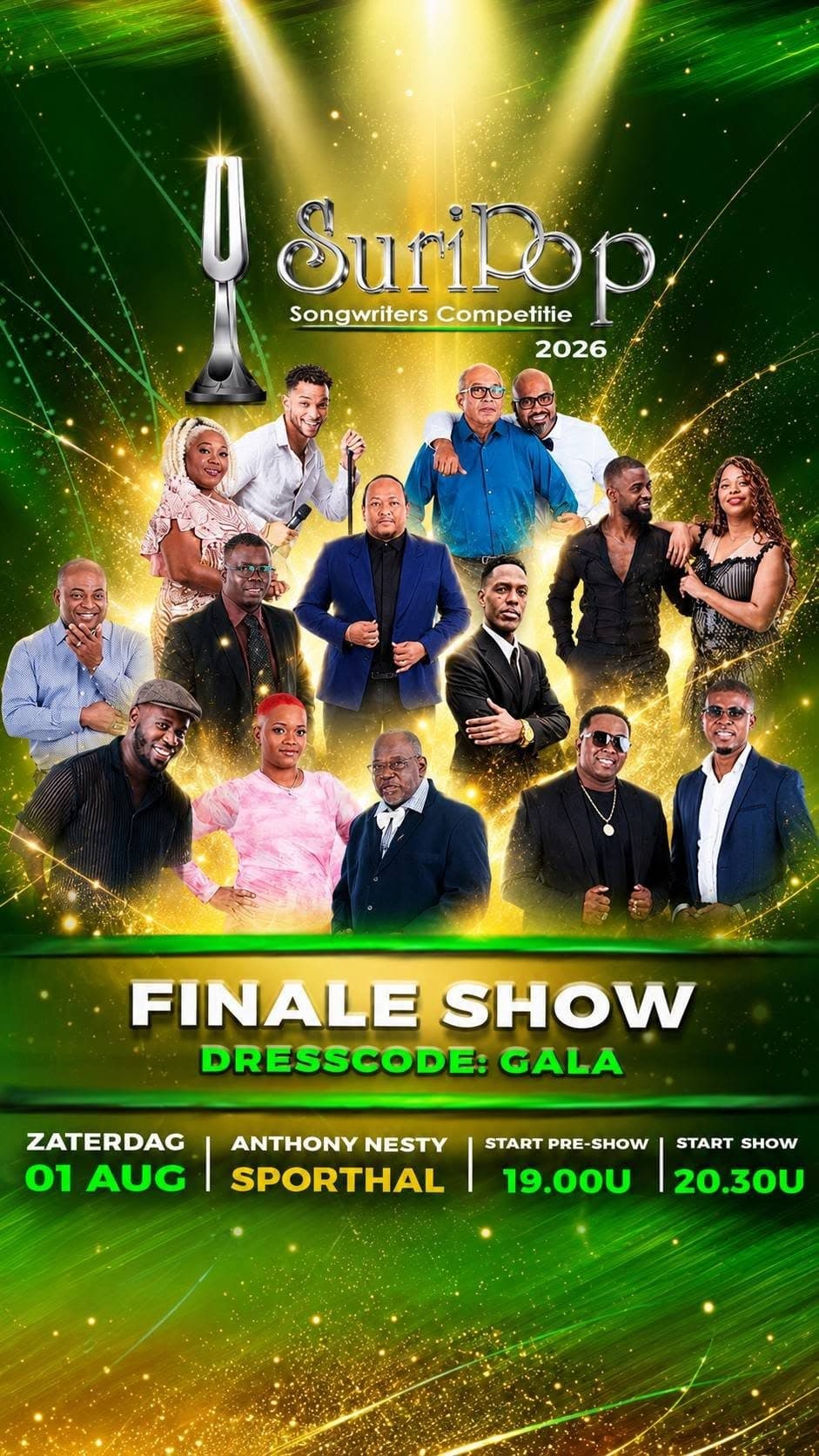 SuriPop Songwriters Competitie 2026 — Finale Show flyer