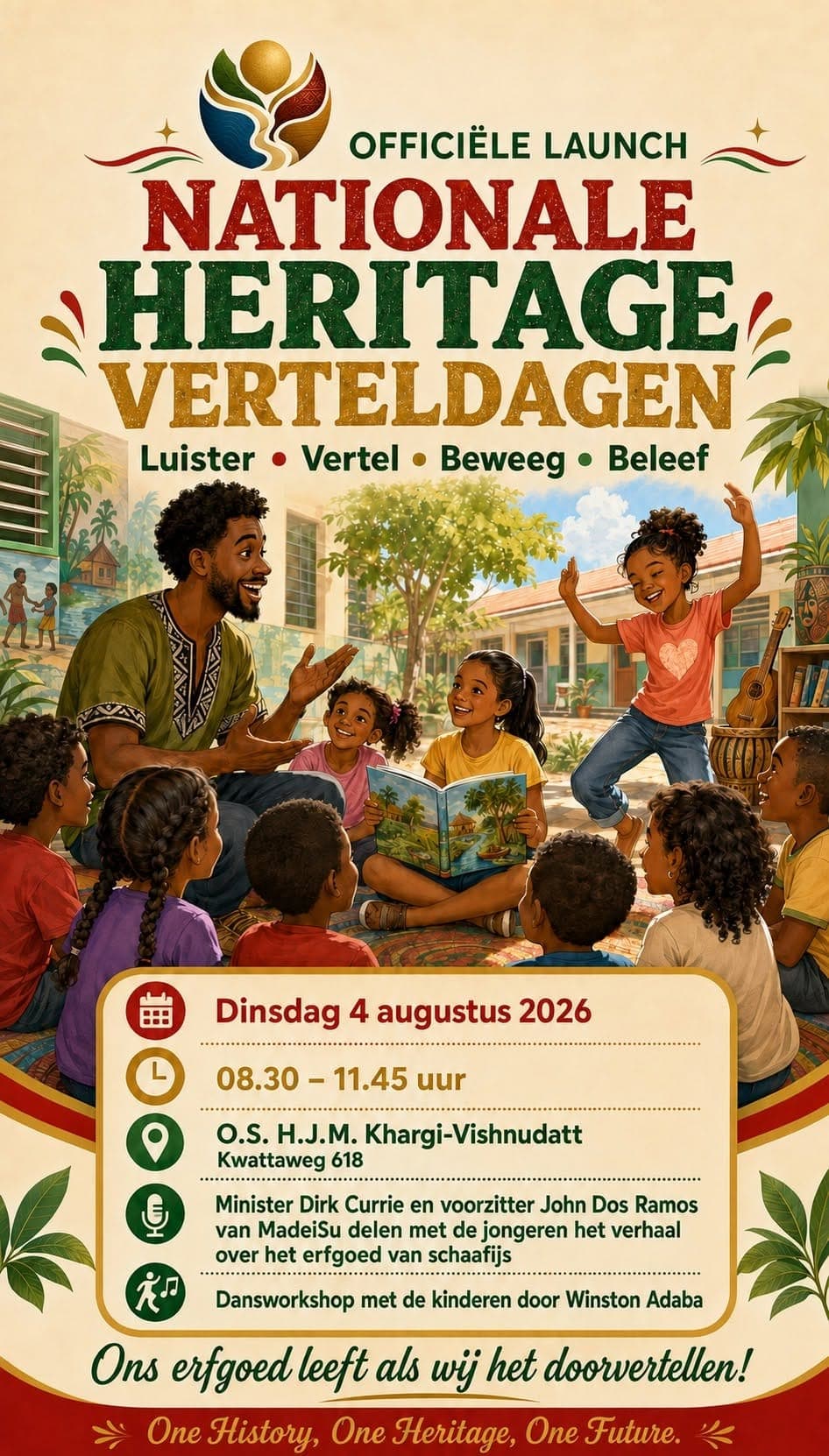 Bron: officiële flyer (Heritage Month Suriname)