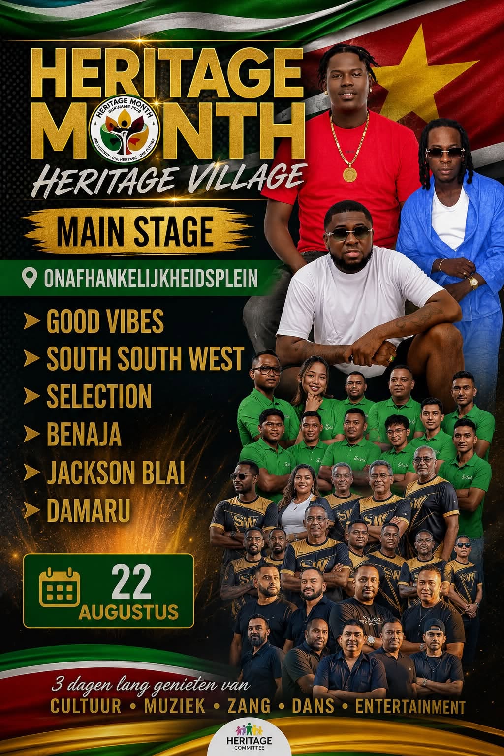 Main Stage line-up 23 augustus