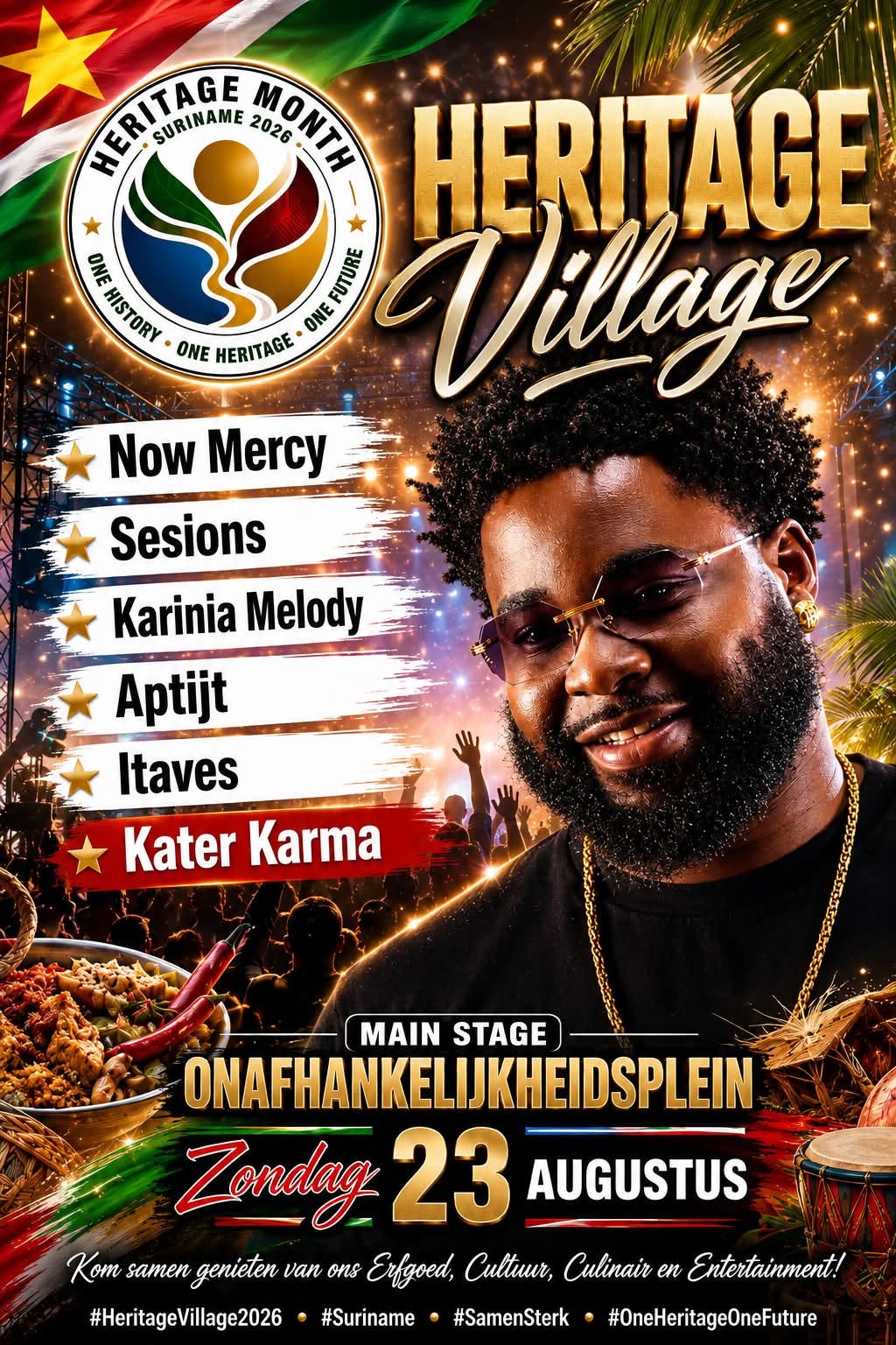 Main Stage line-up 23 augustus alternate